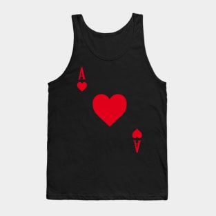 Ace of Hearts I 21 Casino Blackjack I Card Poker graphic Tank Top